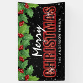 Rood groen kerstfeest spandoek (Verticaal)