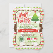 Rood & groen kerstfeest uitnodiging (Voorkant)