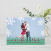 Rood-groen kerstfeest Zwangerschap Aankondiging (Staand voorkant)