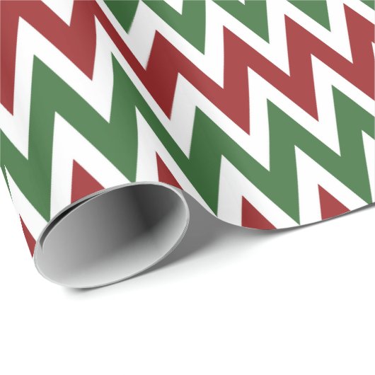 Rood, groen kerstfeestmaal verpakt papier (Rol Hoek)