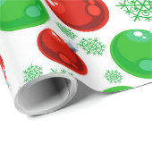 Rood-groen kerstlamppatroonomhulsel cadeaupapier (Rol Hoek)