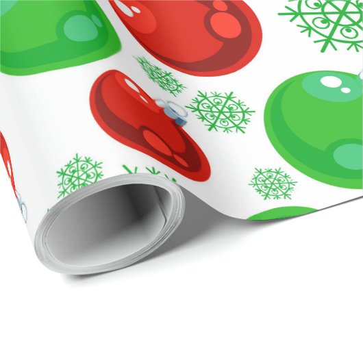 Rood-groen kerstlamppatroonomhulsel cadeaupapier (Rol Hoek)