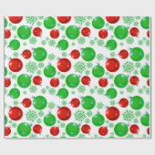 Rood-groen kerstlamppatroonomhulsel cadeaupapier (Vlak)