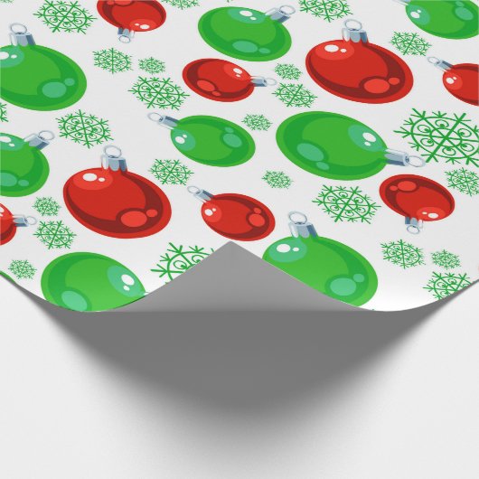 Rood-groen kerstlamppatroonomhulsel cadeaupapier (Hoek)