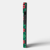 Rood Groen Kerstmis Bloemen Patroon 4EVA Case-Mate iPhone Case (Achterkant / Links)