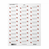 Rood Groen Kerstmis Bloemen Terugkeeradreslabel Etiket (Full Sheet)