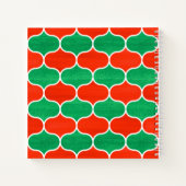 Rood Groen Kerstmis Ogee Patroon Schets Notities Notitieboek (Achterkant)
