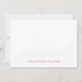 Rood Groen Kerstmis Poinsettia Herten Verjaardagsf Bedankkaart (Achterkant)