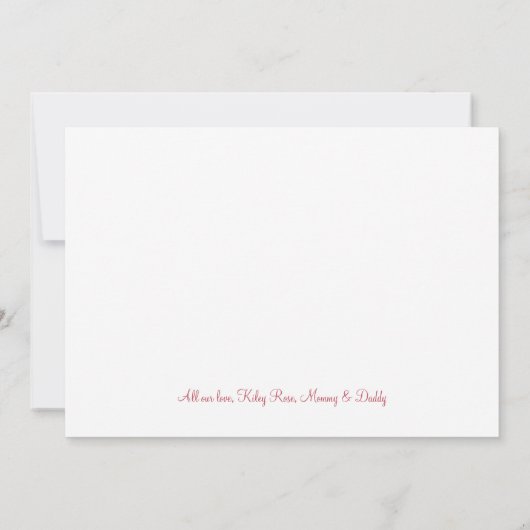 Rood Groen Kerstmis Poinsettia Herten Verjaardagsf Bedankkaart (Achterkant)