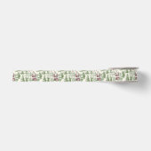 Rood & Groen Kerstmis Santa Toile Grosgrain Lint (Voorkant)