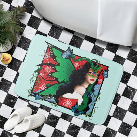 Rood Groen Kerstmis Solstice Fairy Badmat