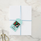 Rood Groen Kerstmis Solstice Fairy Cadeaulabel (Met Touw)
