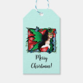 Rood Groen Kerstmis Solstice Fairy Cadeaulabel (Voorkant)