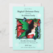 Rood Groen Kerstmis Solstice Fairy Kaart (Voorkant)