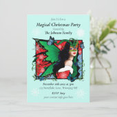 Rood Groen Kerstmis Solstice Fairy Kaart (Staand voorkant)