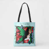 Rood Groen Kerstmis Solstice Fairy Tote Bag (Voorkant)