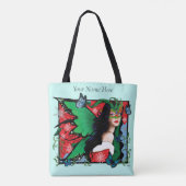 Rood Groen Kerstmis Solstice Fairy Tote Bag (Achterkant)