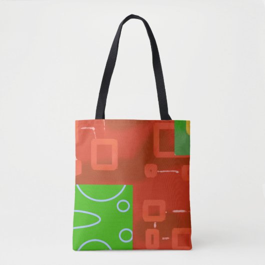 Rood Groen Kerstmis Tote Bag (Voorkant)
