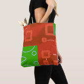Rood Groen Kerstmis Tote Bag (Dichtbij)