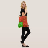 Rood Groen Kerstmis Tote Bag (Op model)