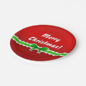 Rood Groen Kerstmisontwerp  Tekst Papieren Bordje (Gekanteld)