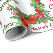 Rood, groen kerstpapier voor het oppakken van kled cadeaupapier (Rol Hoek)