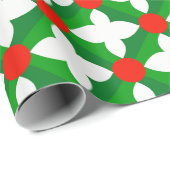 Rood Groen Kerstpatroon Vakantie Cadeau Cadeaupapier (Rol Hoek)