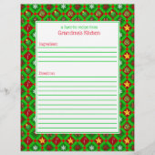 Rood groen kerstpatroonpapier (Voorkant)