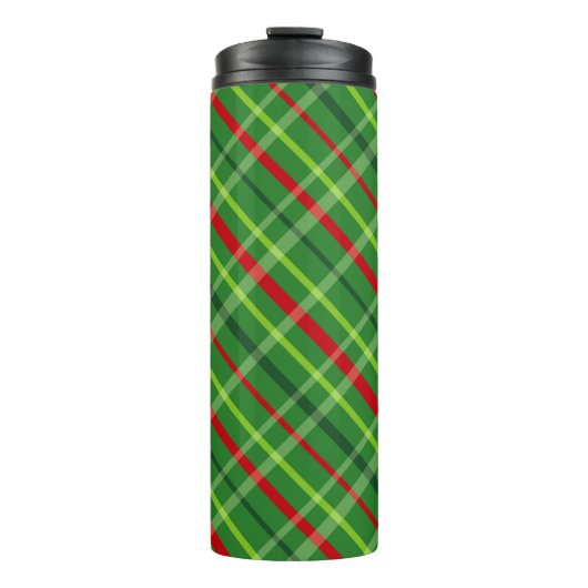 ROOD & GROEN KERSTPLAID PATROON THERMOSBEKER (Voorkant)