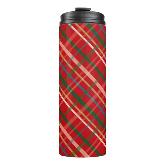 ROOD & GROEN KERSTPLAID PATROON THERMOSBEKER (Voorkant)