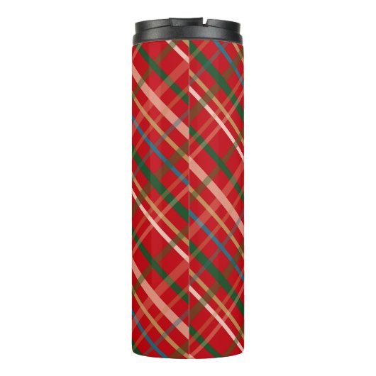 ROOD & GROEN KERSTPLAID PATROON THERMOSBEKER (Achterkant)