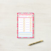 Rood Groen Kerstplan Notities Festieve Planner Post-it® Notes (Op bureau)