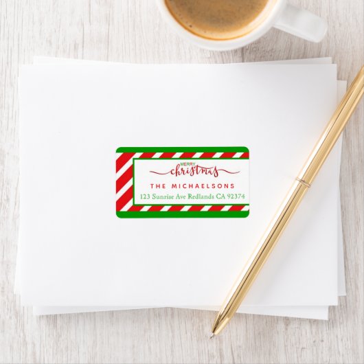 Rood Groen KerstRetouradres Etiket (Insitu)