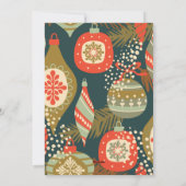  rood-groen kerstsierfotoflat feestdagenkaart (Achterkant)