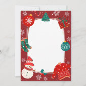 Rood groen kerstwonderland notitiekaartje (Voorkant)