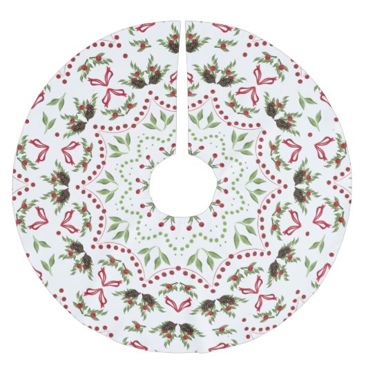 Rood Groen Klassiek Kerstpatroon Kerstboom Rok (Voorkant)