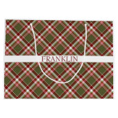 rood-groen klassiek spelmonogram groot cadeauzakje (Achterkant)