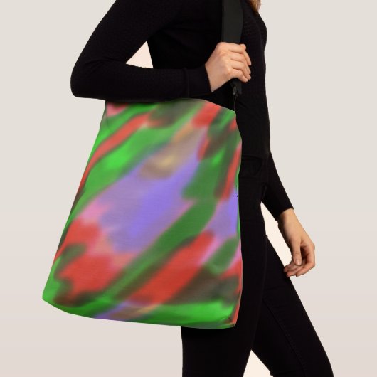 Rood Groen Lavendel Crossbody Tas (Dichtbij)