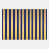 Rood Groen Marine Blauw Goud Strepen Patroon Inpakpapier Vel (Voorkant 3)