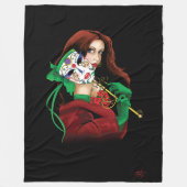 Rood Groen Masquerade Venetiaans Fleece Deken (Voorkant)