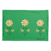 Rood groen met Oranje bloemenpatroon stijlvol Kussensloop (Achterkant)