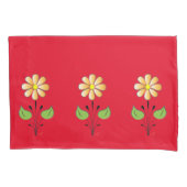 Rood groen met Oranje bloemenpatroon stijlvol Kussensloop (Voorkant)