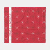 Rood Groen Mid Century Modern Holiday Fleece Deken (Voorkant (Horizontaal))