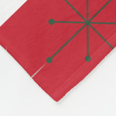 Rood Groen Mid Century Modern Holiday Fleece Deken (Hoek)