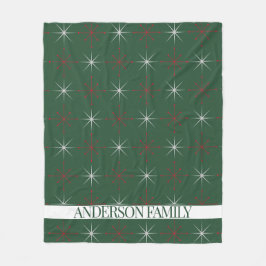 Rood Groen Mid Century Modern Holiday Fleece Deken