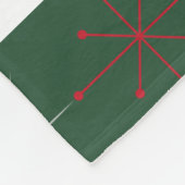 Rood Groen Mid Century Modern Holiday Fleece Deken (Hoek)