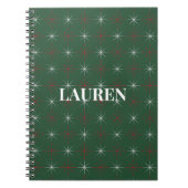 Rood Groen Mid Century Modern Holiday Notitieboek (Voorkant)