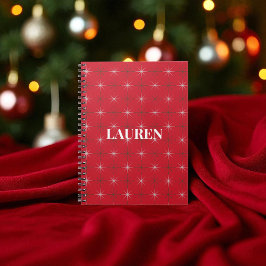 Rood Groen Mid Century Modern Holiday Notitieboek