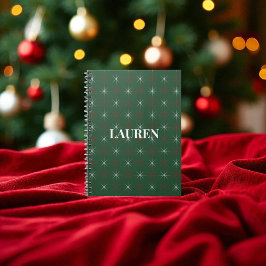 Rood Groen Mid Century Modern Holiday Notitieboek