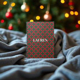 Rood Groen Mid Century Modern Holiday Notitieboek